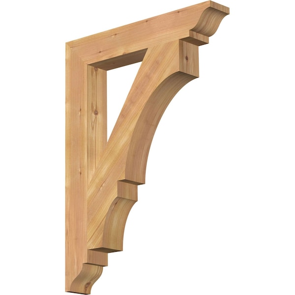 Ekena Millwork Balboa Traditional Smooth Bracket, Western Red Cedar, 3 1/2"W x 22"D x 30"H BKT04X22X30BOA01SWR - main